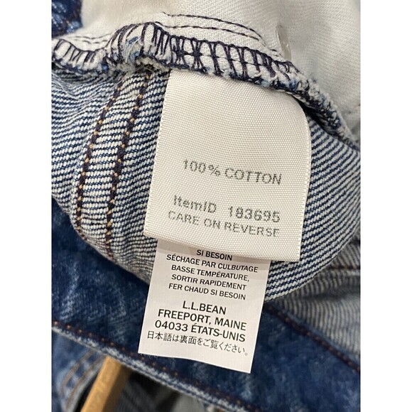 L.L. Bean Jeans Women's 16 MT Blue Original Fit Relaxed Elastic Waist Pants - Picture 7 of 9